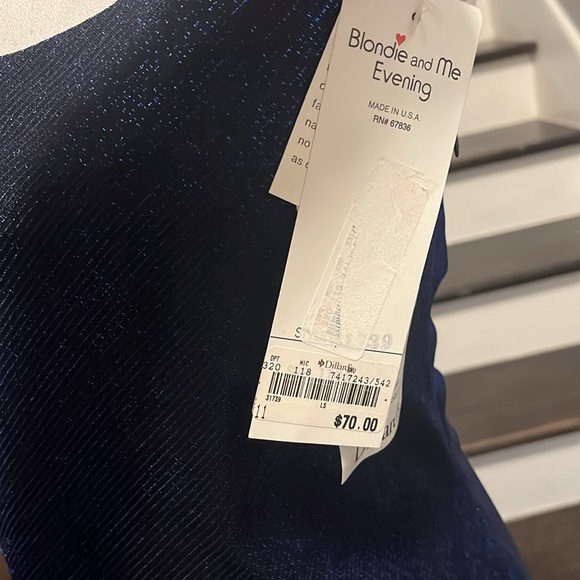 Blondie and Me Evening Royal Blue ￼ 
iridescent Gown. Spaghetti straps 11-12 - Picture 11 of 16